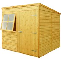 Pent Single Door Tongue and Groove Garden Shed Workshop Approx 7 x 7 Feet