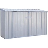 Absco 7 x 3 Woodland Metal Bike Store Silver