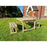 Wooden Garden Butcher Table Set