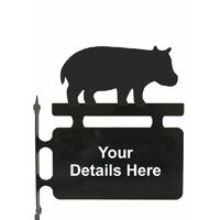 Hippo Hanging Sign