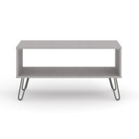Open Coffee Table - Textured Manufactured Board/Metal - 91 x 45 x 46.6 cm - Grey
