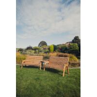 Valley 6 Seat Set 2X3B Angled Tray - Timber - L100 x W330 x H95 cm - Garden Furniture - Fully Assembled