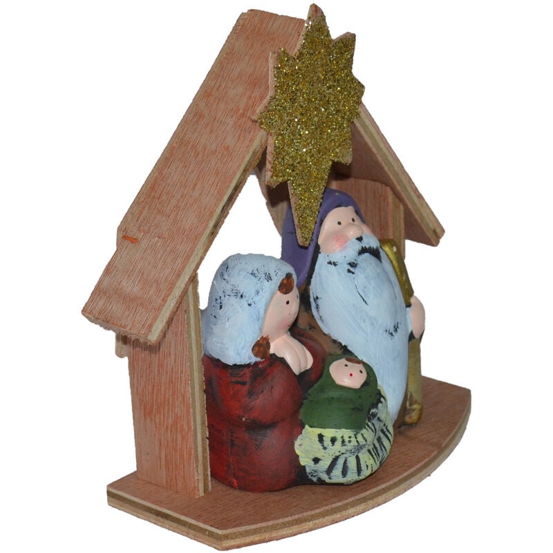 Carretto 7,5 x 9,5 x 5 cm in Legno per Presepe 11473