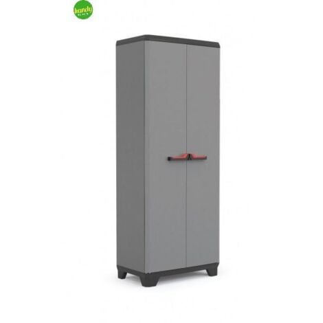 Armadio Keter Stilo portascope in resina per esterno grigio 68x39xh173 Cm