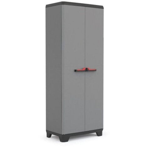 Armadio Keter Stilo portascope in resina per esterno grigio 68x39xh173 Cm