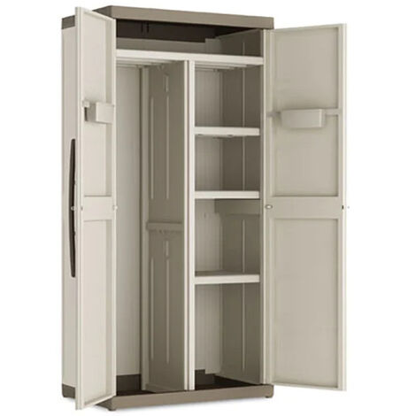 89 x 54 x 182 Centimetri Beige Keter Armadio Excellence XL Portascope con Appendiabiti 