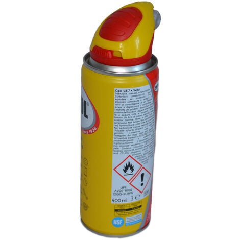 SVITOL, Sbloccante Spray 75 ml, Lubrificante Multifunzione con Cannuccia,  Senza Silicone, Giallo