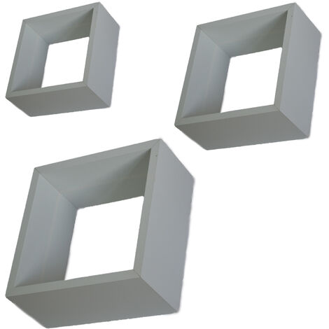 MENSOLA CUBO SET 3 PZ PAR. BIANCO