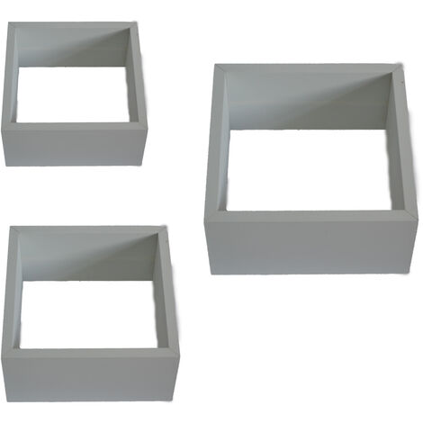 MENSOLA CUBO SET 3 PZ PAR. BIANCO
