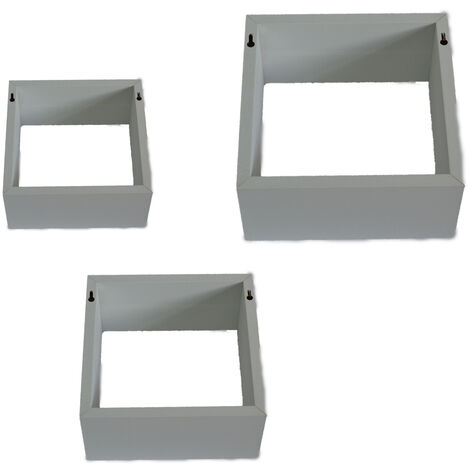 MENSOLA CUBO SET 3 PZ PAR. BIANCO
