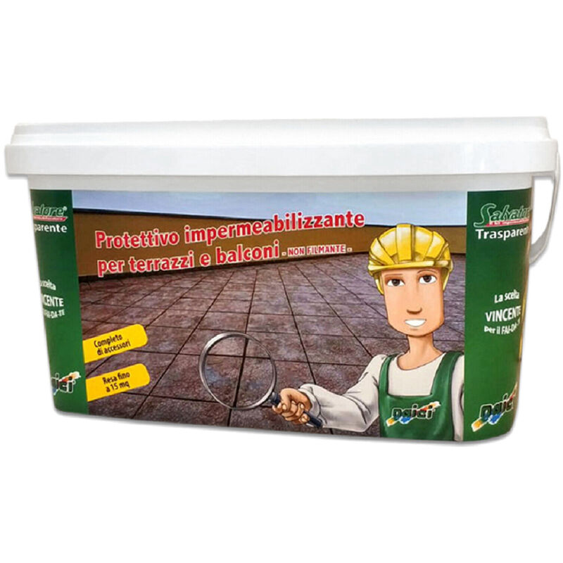 Naici SALVATORE kit protettivo impermeabilizzante terrazzi balconi 1+1 LT