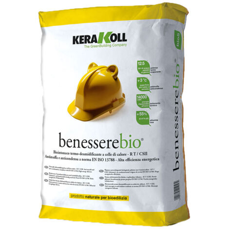 Kerakoll BENESSEREBIO intonaco termo-deumidificante antimuffa 18 KG
