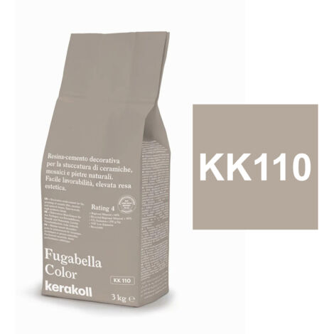 Kerakoll Stucco per Fughe Fugabella Color KK 110 Grigio Marrone 3kg Resina-Cemento