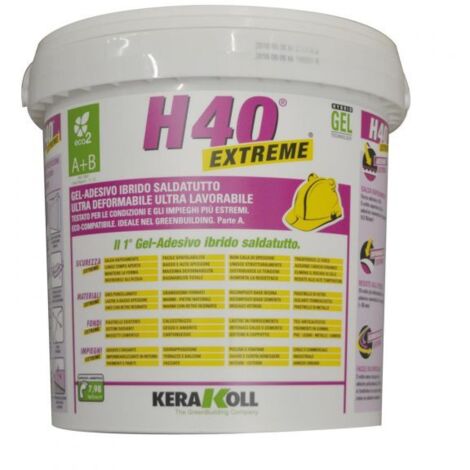 Colla per piastrelle in pasta h40 extreme kerakoll 10 kg - col. bianco conf. da 10 kg