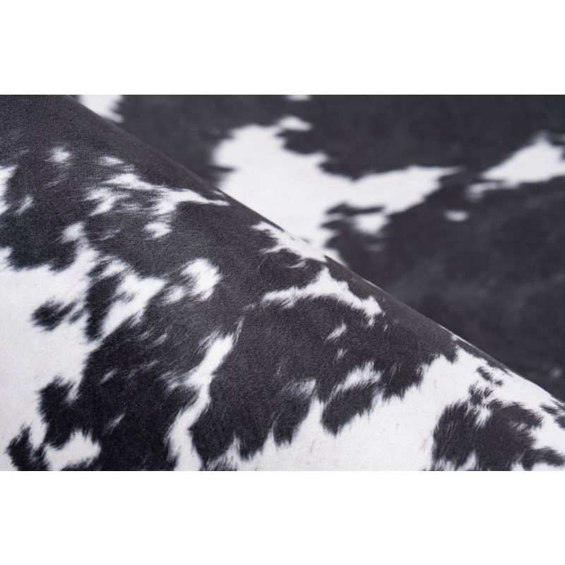 Teppich Fell Tierfell Optik Schwarz Weiß Wohnzimmer Größen 160x220cm