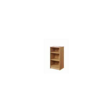 Small 3 Tier Cube Bookcase Display Shelving Storage Unit Wood Furniture Oak - Brown