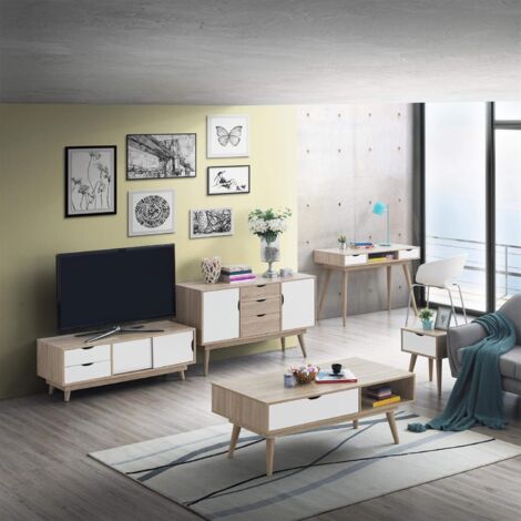 White Lamp Table Desk Sideboard