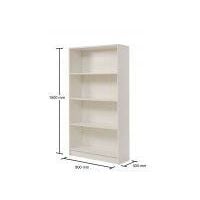 4 Tier White Wooden Bookcase Shelving Display Storage Unit Wood Furniture