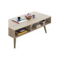 Alford Scandinavian Low Coffee Table Living Room Sonoma Oak & White