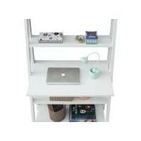 Riva Retro Ladder Bookcase Desk Shelving Shelf Unit 5 Tier White