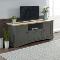 Carden Dark Grey 3 Piece Living Room Set Coffee Table Sideboard TV Unit - Grey