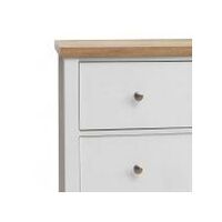 Astbury 3+2 5 Drawer Bedroom Cabinet Chest of Drawers White and Oak - White
