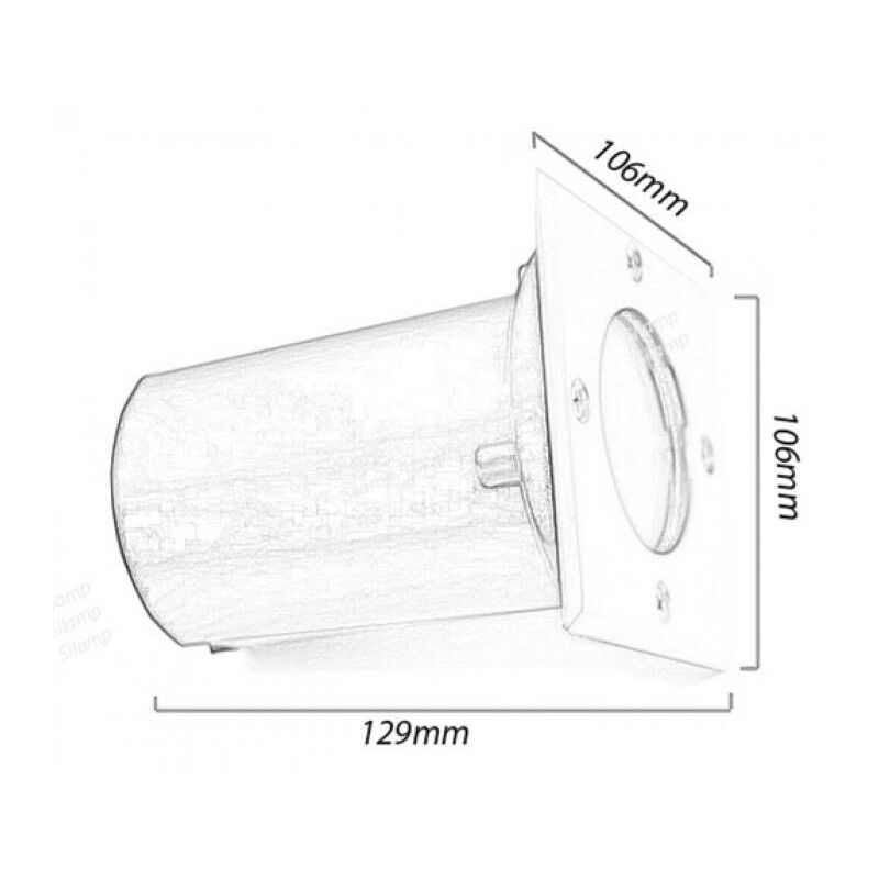 Faretto LED incasso DL 8W 4500K quadrato inox luce naturale - Led