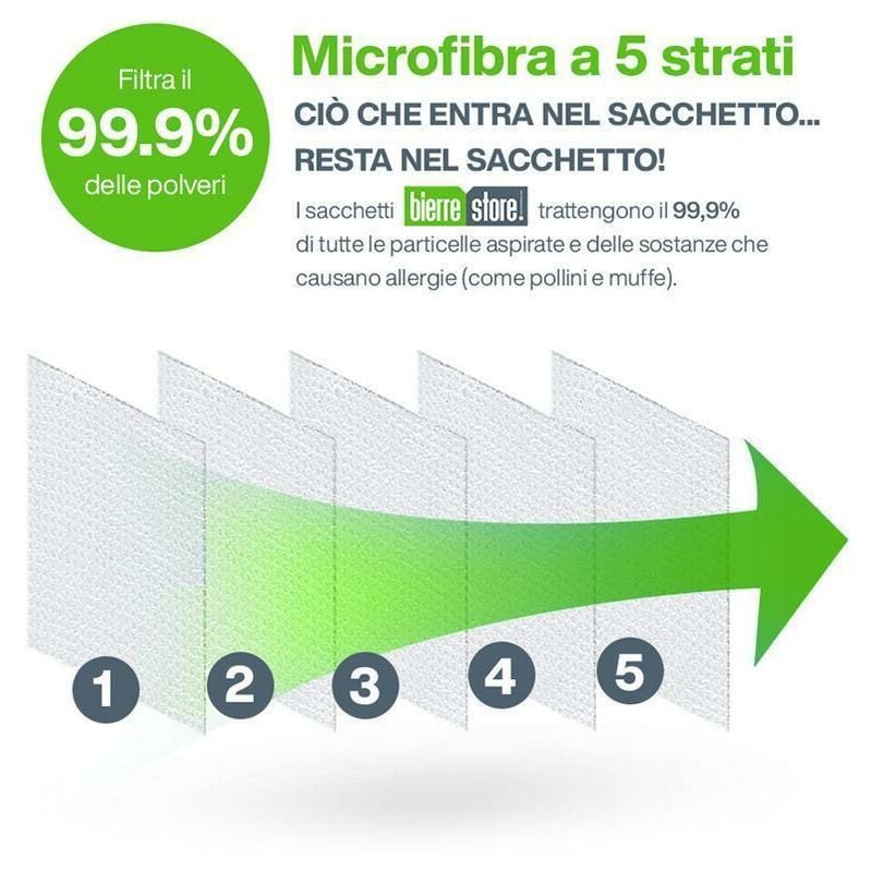 SACCHETTI PER SCOPA FOLLETTO VK 135-VK 136 (6 PZ) - FOLLETTOE NON SOLO