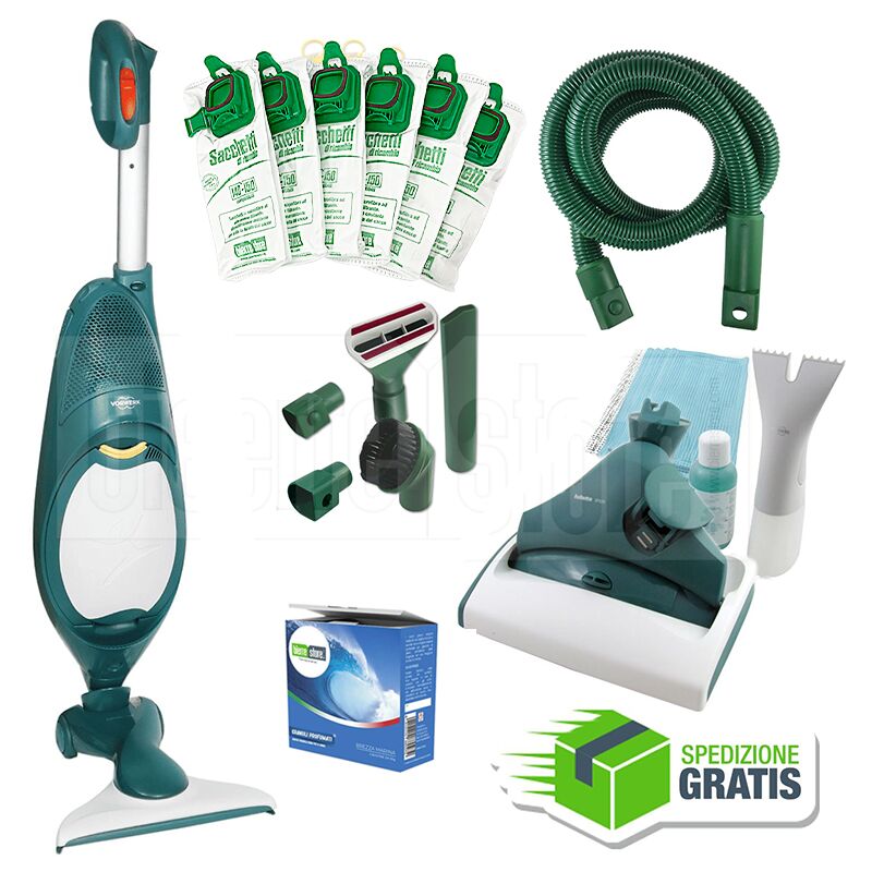 ASPIRAPOLVERE VORWERK FOLLETTO VK135 CON BATTITAPPETO EB350 ED HD35 CON  ROTELLE - Shopping.com