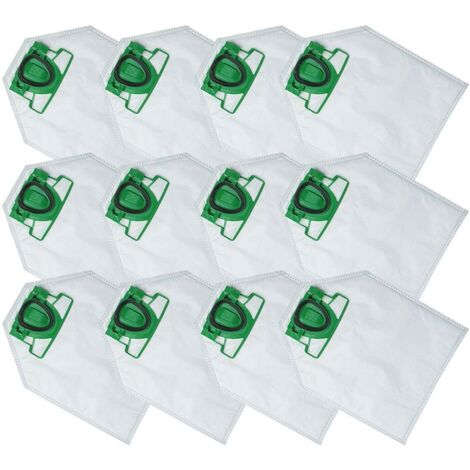 Poweka - 12 sacchetti per aspirapolvere vorwerk folletto vk 200, confezione doppia: 2 scatole da 6 sacchetti per aspirapolvere vk 200 e vk200 fp