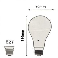 Lampadina led crepuscolare 10w vivalamp con sensore luce si