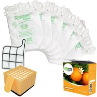 Sacchetti folletto vk 135-136 6 pz + granuli profumati fiori di arancia+ filtri compatibili