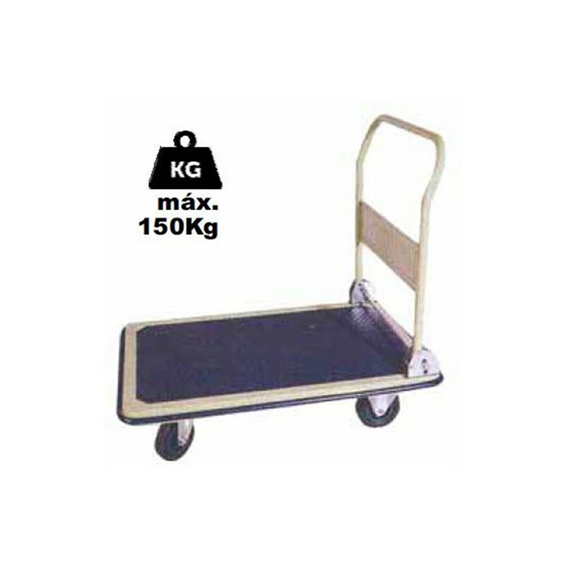 Carro Plataforma Plegable 200kg - 742x480x845mm, Polipropileno Y Acero, Para Transporte Cargas
