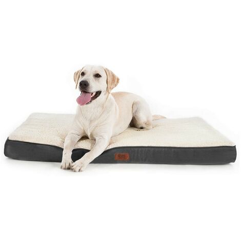 CAMA PERRO ORTOPEDICA GRIS Y BLANCO COLCHON LAVABLE CON ESPUMA 51X76X76 CM CAMA ORTOPEDICA PARA PERROS CON ESPUMA DE CAJA DE HUEVO PARA ALIVIAR LA PRESION EN LAS ARTICULACIONES LAVABLE Y