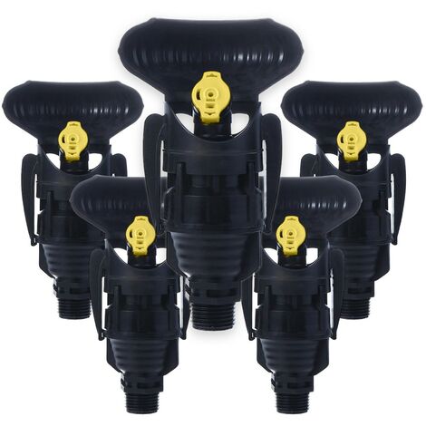 Aspersor rotativo de riego súper 10 más deflector 180º, aspersor boquilla amarilla circular 1/2" macho. Pack de 5 unidades.  Aspersor rotativo de riego mas deflector para aspersor super 10, aspersor