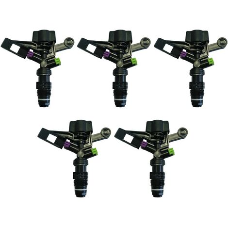Pack 15 Pinchos Porta Aspersor Metal 1/2'' - Soporte Para Riego, Rosca Superior 1/2" Y Lateral 3/4"