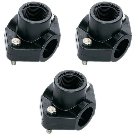 Collarín de riego 32mm Salida 3/4" (Pack x 3)  Collarín de riego utilizado para colocación de elementos de riego en tuberías de 32mm. Salida rosca hembra 3/4". Pack de 3 unidades.  Oferta exclusiva