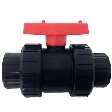 VALVULA DE ESFERA ROSCAR PVC 40MM  VALVULA DE ESFERA ESPECIALMENTE INDICADA PARA EL RIEGO UTILIZADAS PARA TENER CONTROL SOBRE EL PASO DEL FLUIDO ABRIR  CERRAR RESISTENTE A LA MAYORIA DE
