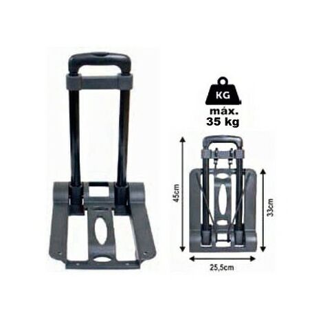 Carro Plegable Compacto | Peso maximo 35 kg, Altura 97 cm | Transporte de cajas, botes, maletas…