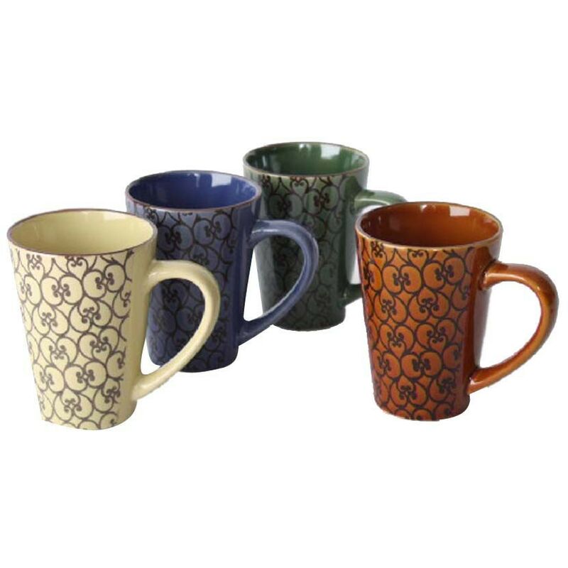 Taza Diseño Arabescos en con asa 4 colores