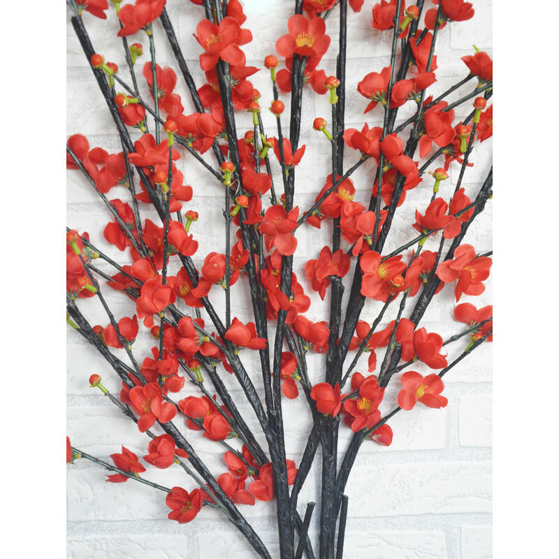Flores Artificiales Decoración Jarrones Set de 3, Flor de Cerezo. Ramas Flores  Decorativas 100 cm Color 