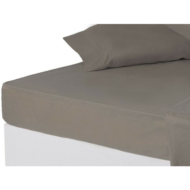 Sábana bajera gris cama 150 cm