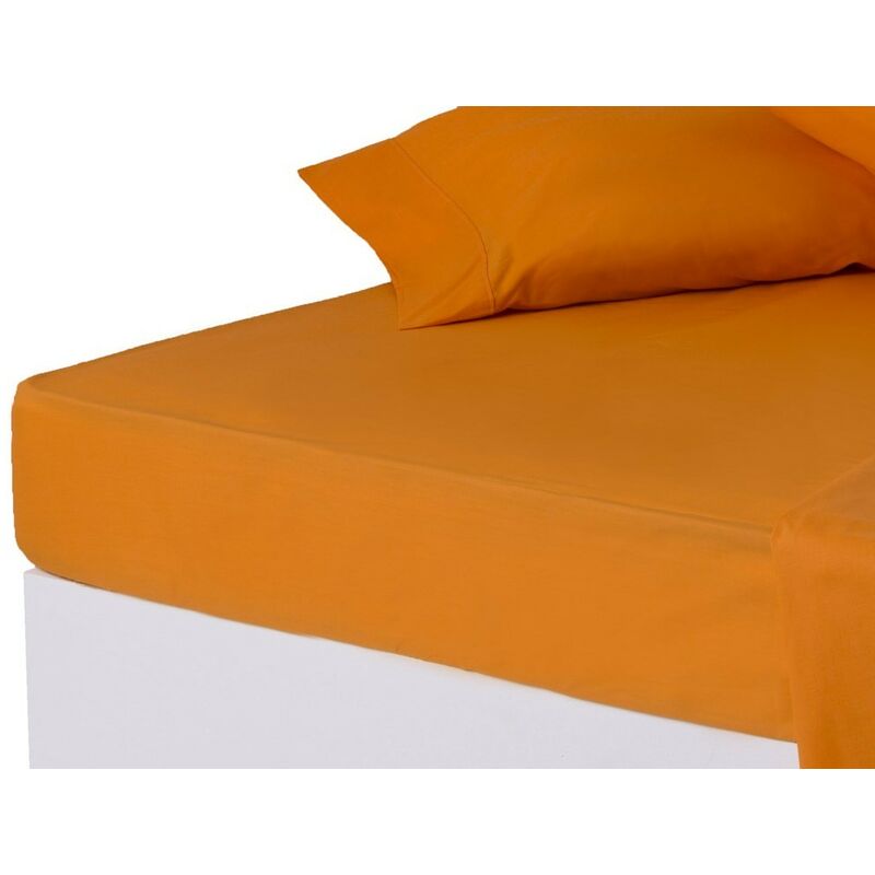 Sábana bajera Naranja cama 150 cm