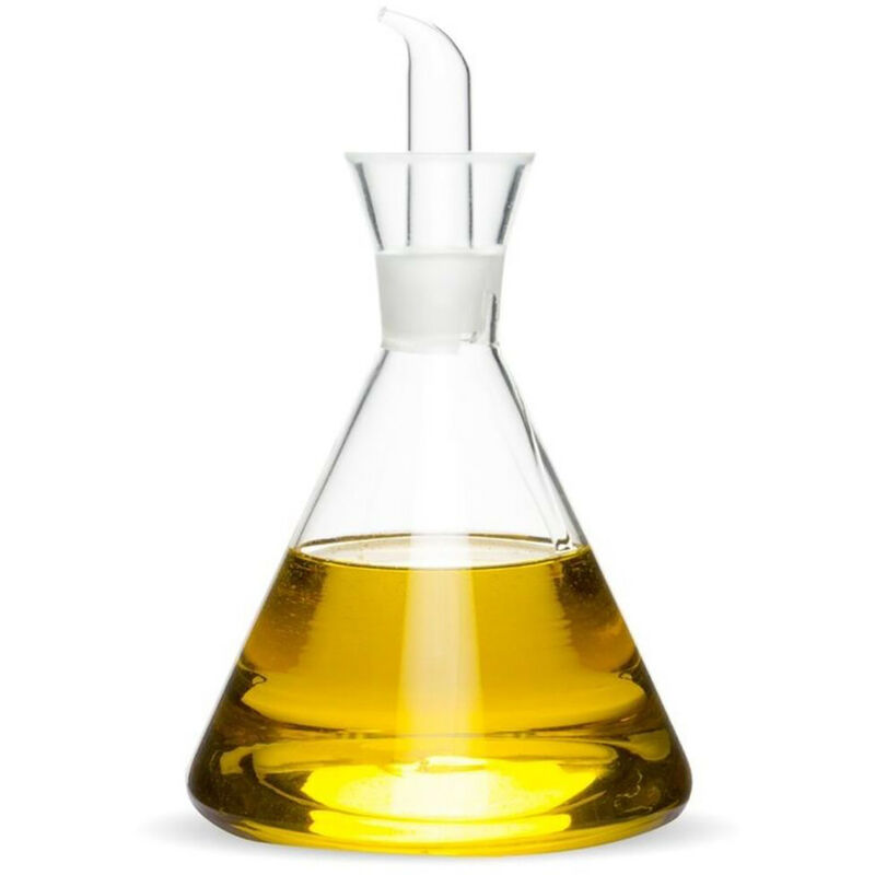 Aceitera Antigoteo, de Cristal Transparente, Rellenable, con capacidad de 500ML, ideal para Cocina. Diseño Original -Hogar y Más