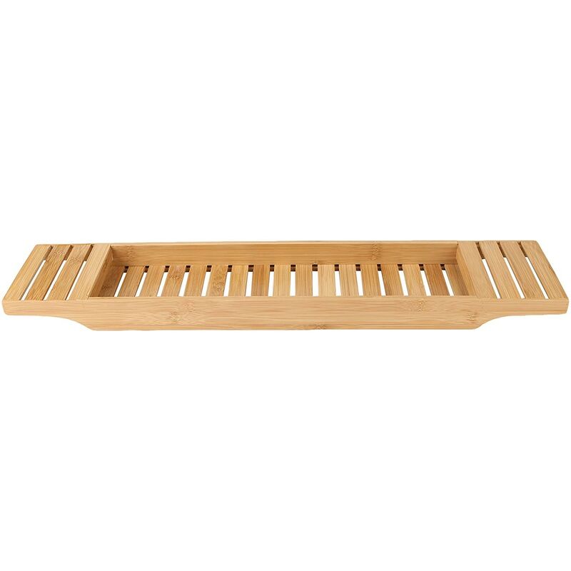 Relaxdays Bandeja Bañera tabla organizador rejilla soporte elegante 1 ud 45 x 685 145