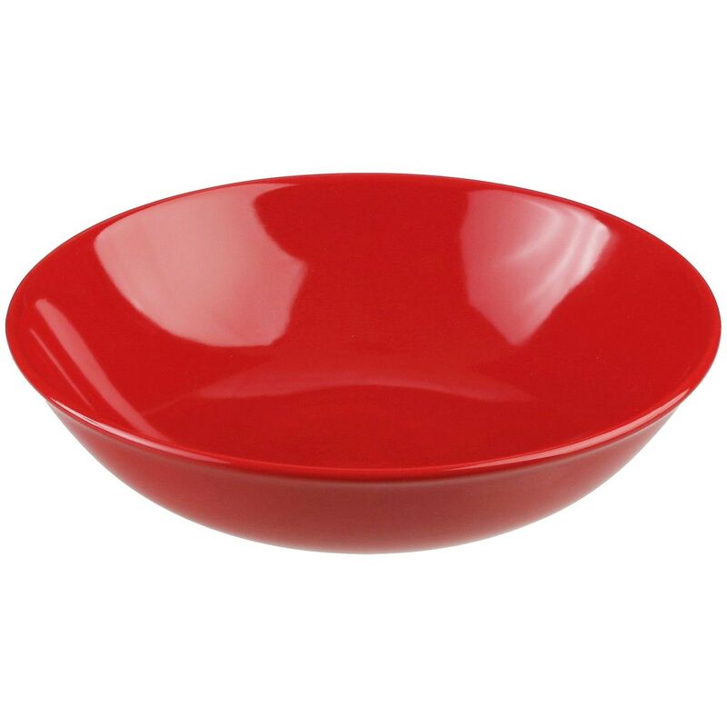 JUEGO DE 4 PLATOS HONDOS ROJO 22 CM