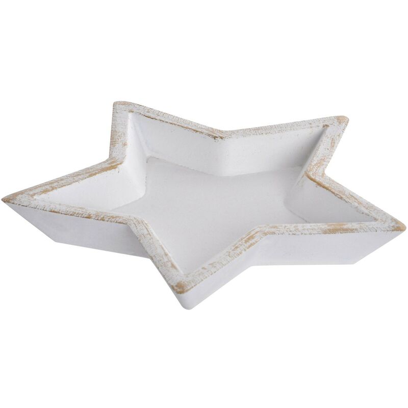 Bandeja Decorativa Estrella blanca 165cm hogar y mas