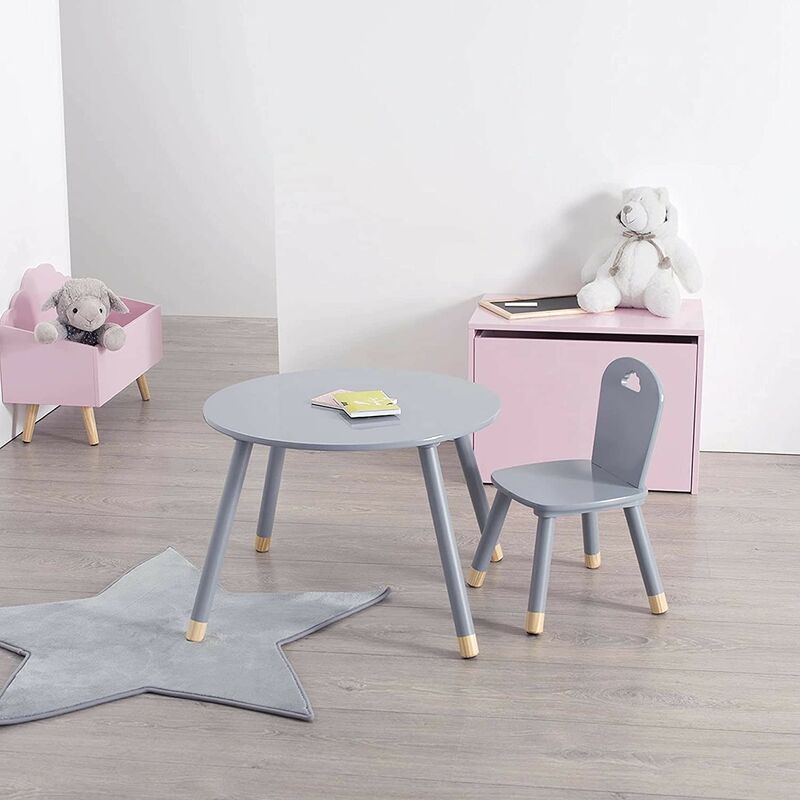 COSTWAY Juego de Mesa y 2 Silla de Arte para Niños, Escritorio de Juegos y  Manualidades 2 en 1 para Niños con Mesa Elevable, Rollo de Papel, Vasos de  Pintura y 6 Contenedores (Blanco)