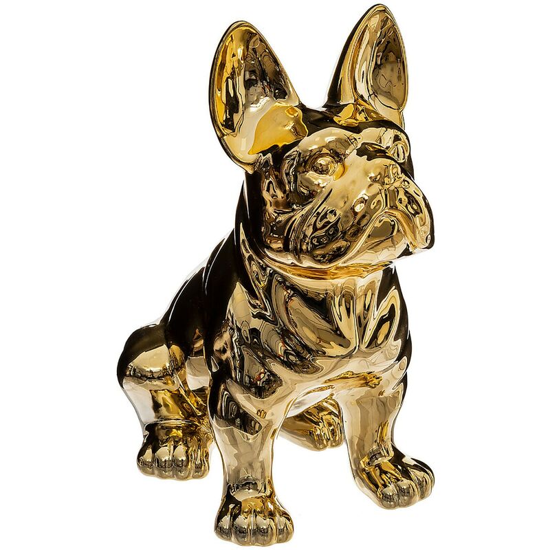 Figura Decorativa Bulldog dorado krater 225cm hogar y mas