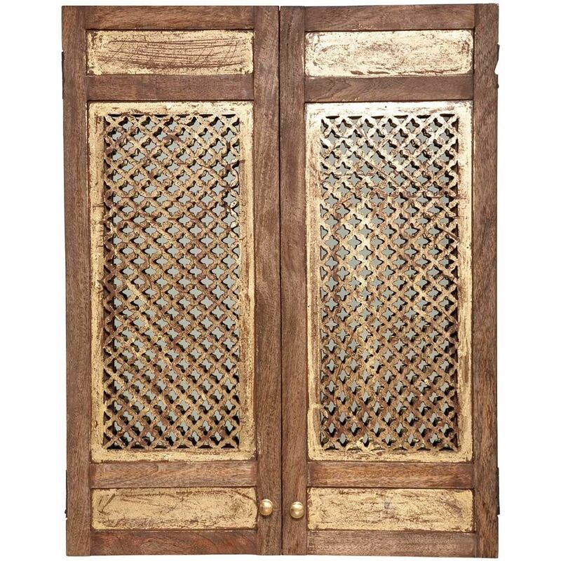 Espejo Pared Decorativo ventana wood 60x76cm hogar y